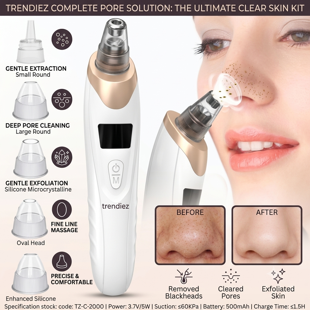 Trendiez 5-in-1 Blackhead Pore Vacuum Remover