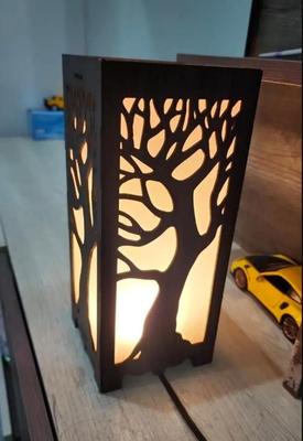 Trendiez Wooden LED Tree Table Lamp
